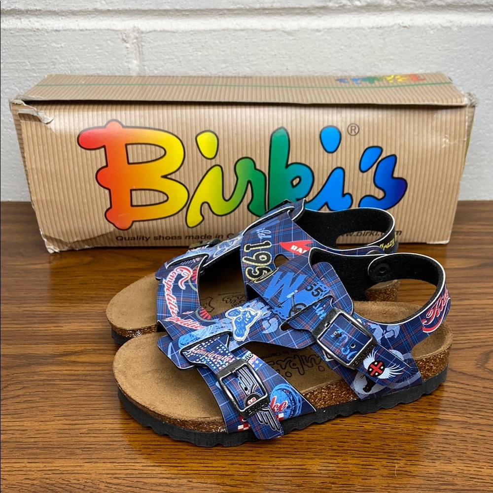 Birkenstock/Birki’s‎ Unisex Kids Birko-Flor Racing Sticker Sandals EU27/C9 NEW